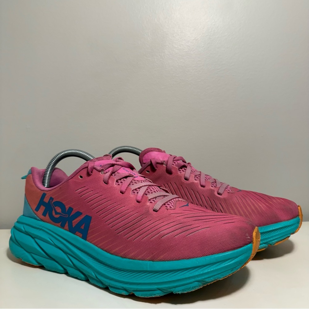 Hoka One One Rincon 3 Phlox Pink Blue Atlantis Womens Size 8.5 Athletic Running